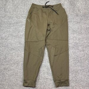 HYLETE Jogger Pants Mens Small Green Knit Elastic Waist Zip Pockets Athletic